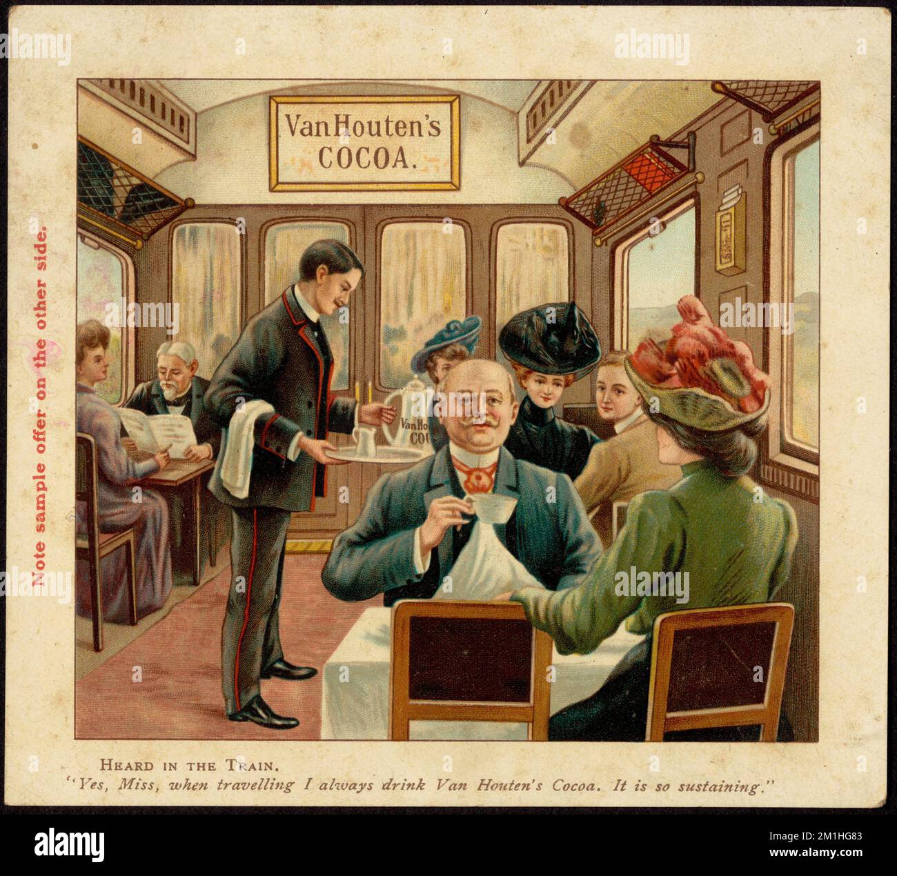 Van Houten's Cocoa, heard in the train. 'Yes, Miss, when travelling I