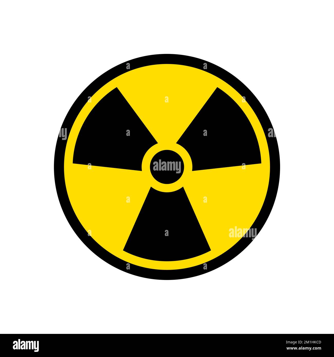 Radioactive icon nuclear symbol. Uranium reactor radiation hazard