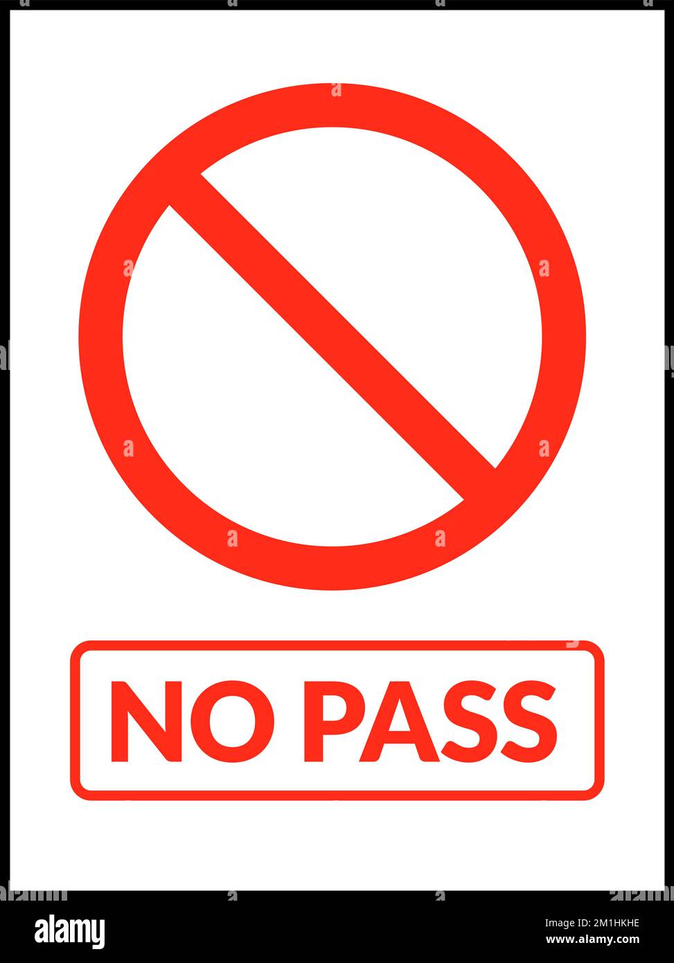No entry pass vector sign warning. Stop entry symbol icon safety Stock