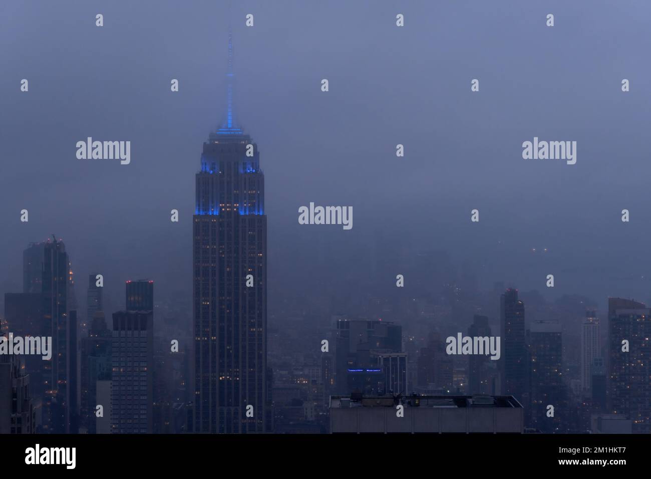 Empire State Building Lit for Nine-Eleven Memorial Stock Photo
