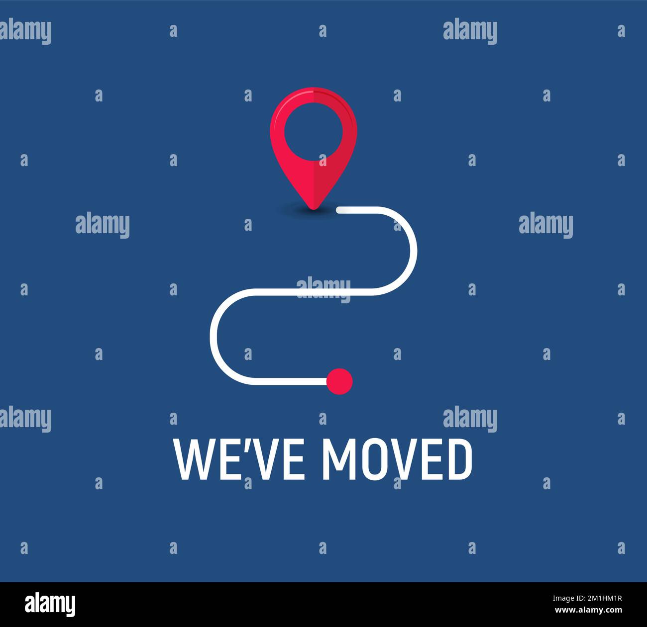 We have moved new address office flyer concept banner icon. Move