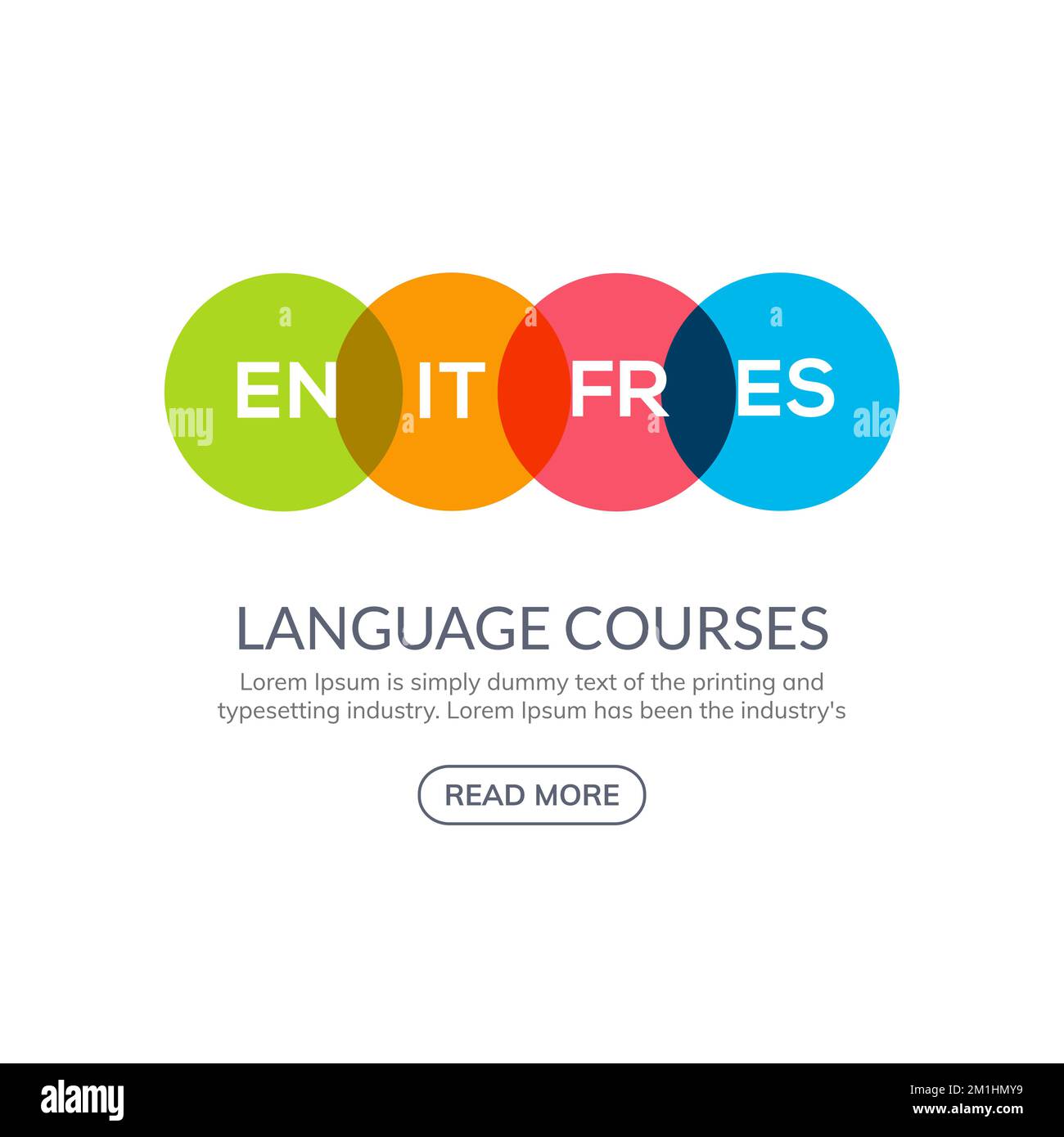 Language learn vector banner design Language course english different Language learn vector banner design Language course english different