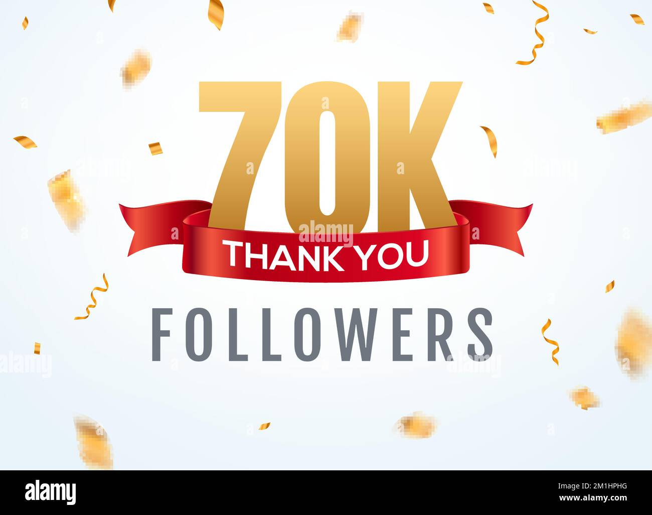 Thank you 70000 followers design template social network number ...