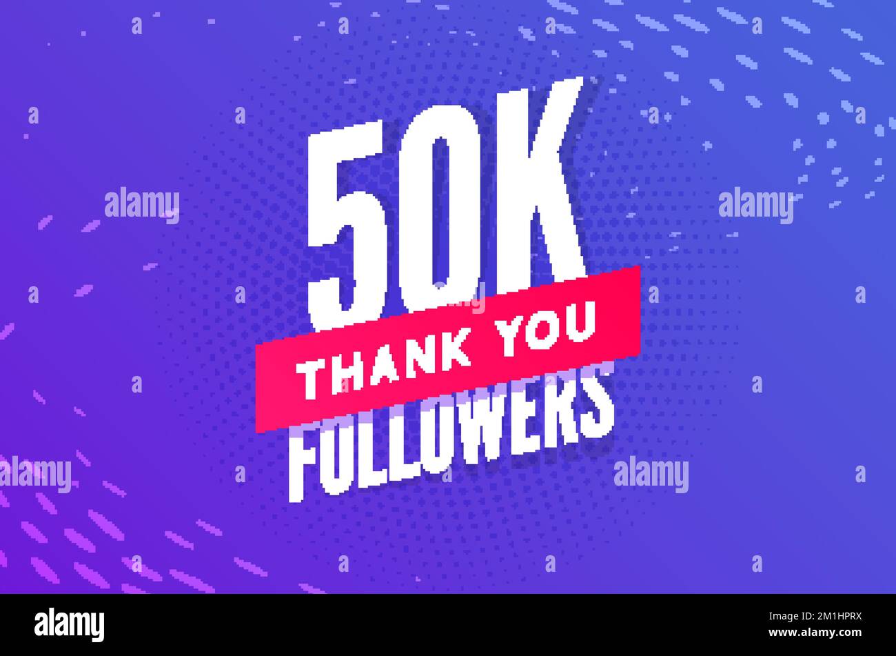 50000 followers vector. Greeting social card thank you followers