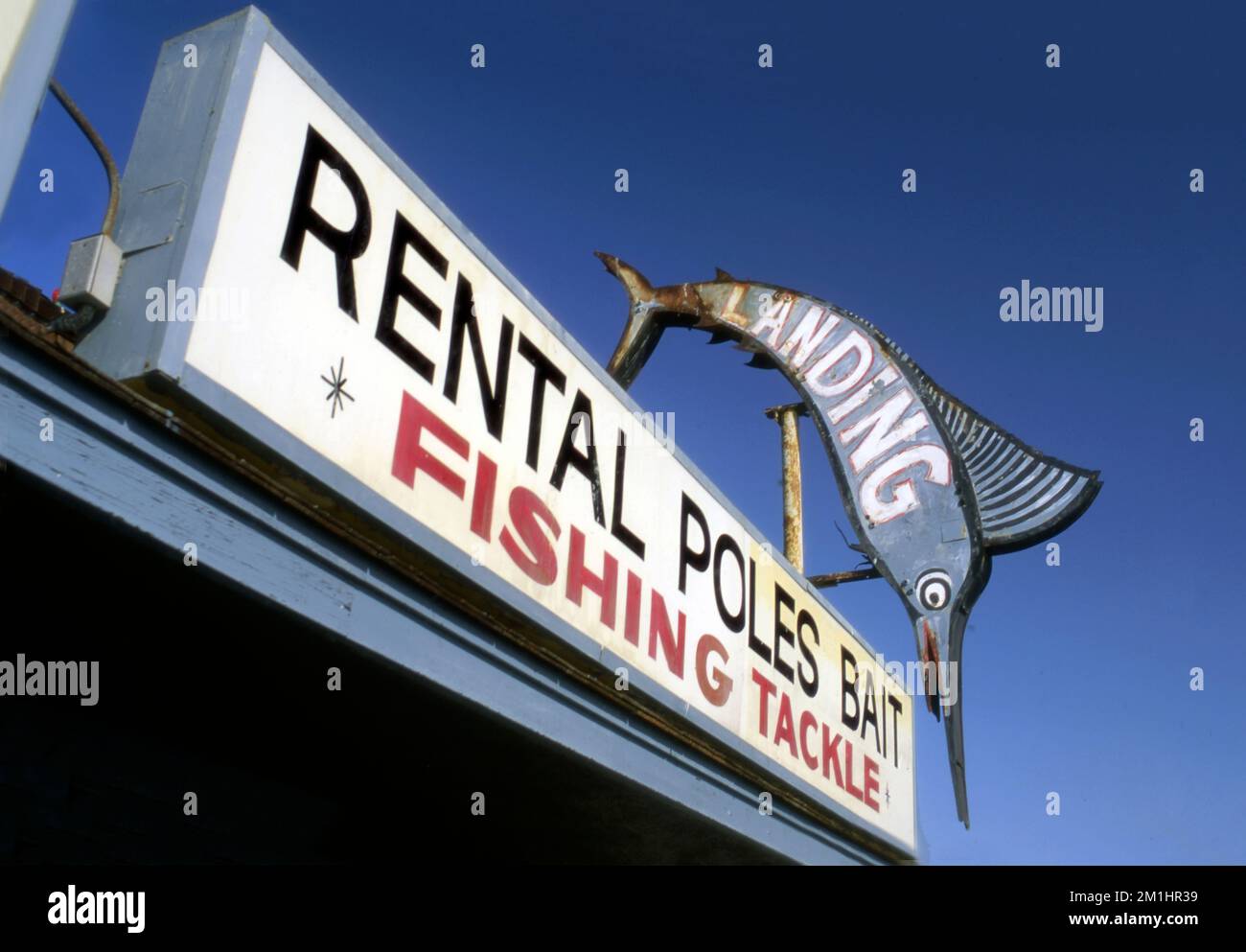 Fishing sign on Redondo Beach Pier, Los Angeles, CA Stock Photo Alamy