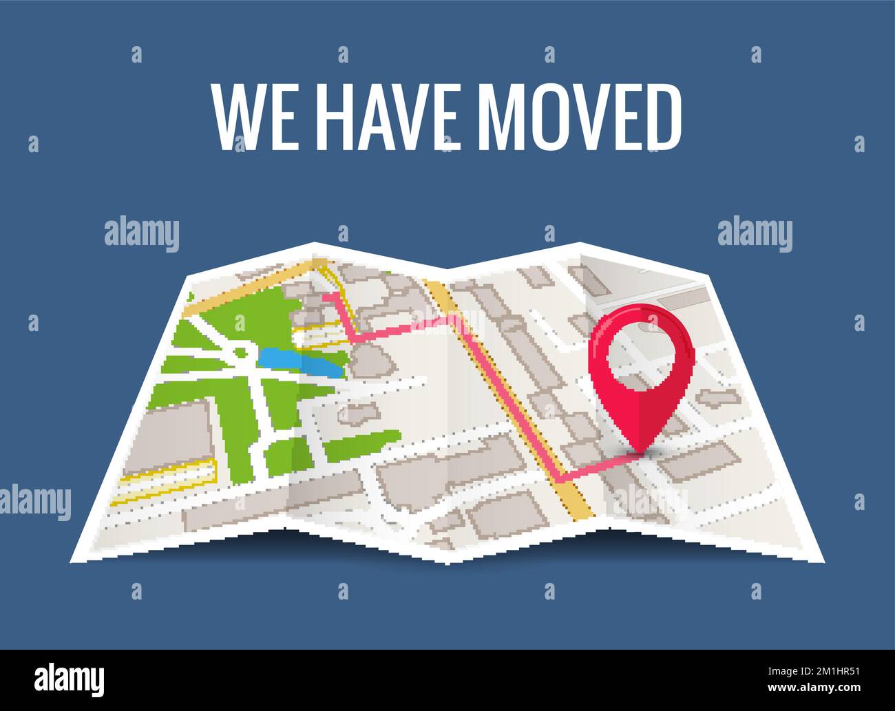 We have moved new office icon location - We Have Moved New Office Icon Location Address Move Change Location Announcement Business Home Map 2M1HR51 