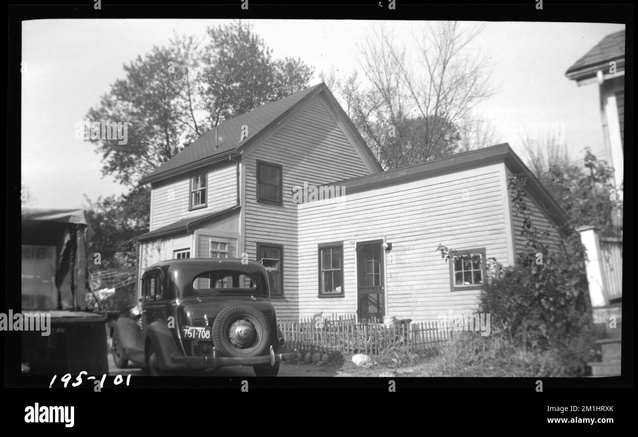 101 Lincoln St , Houses, Automobiles. Needham Building Collection Stock