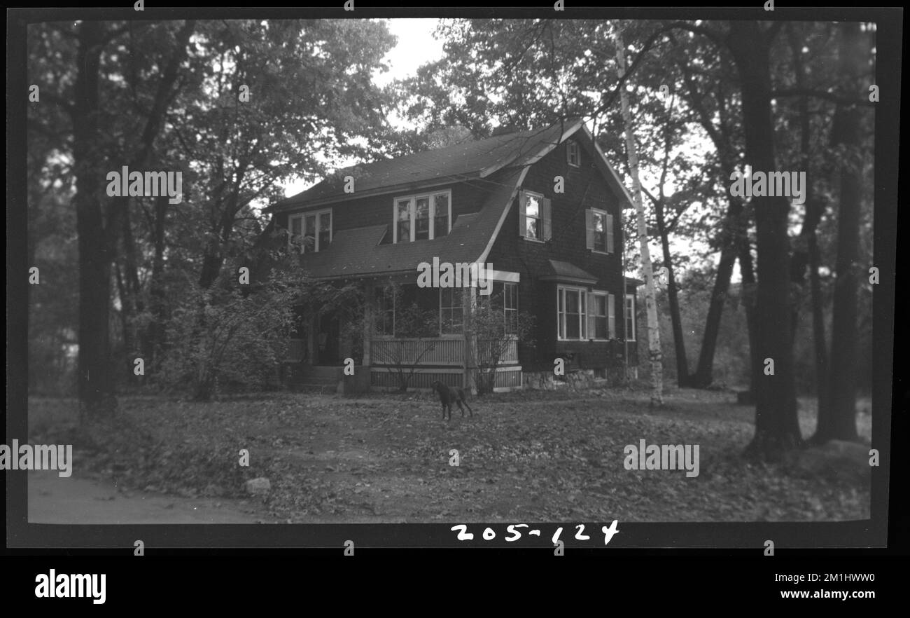 124 Marked Tree Rd , Houses. Needham Building Collection Stock Photo