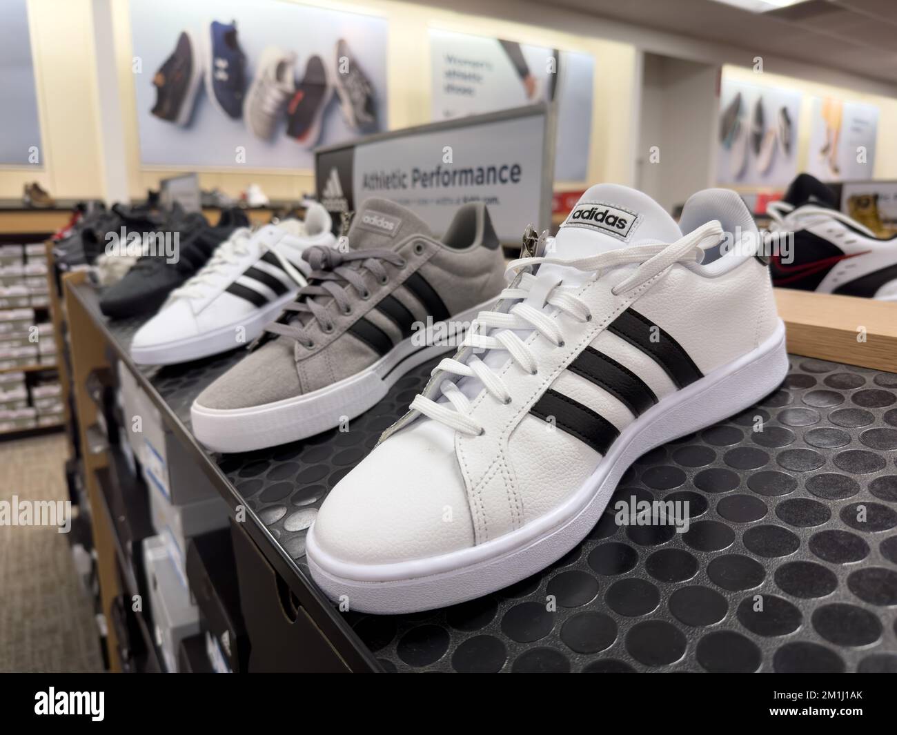Novi, Michigan, USA - Oct 2, 2022: Adidas shoe display on the store shelf Stock Photo - Alamy