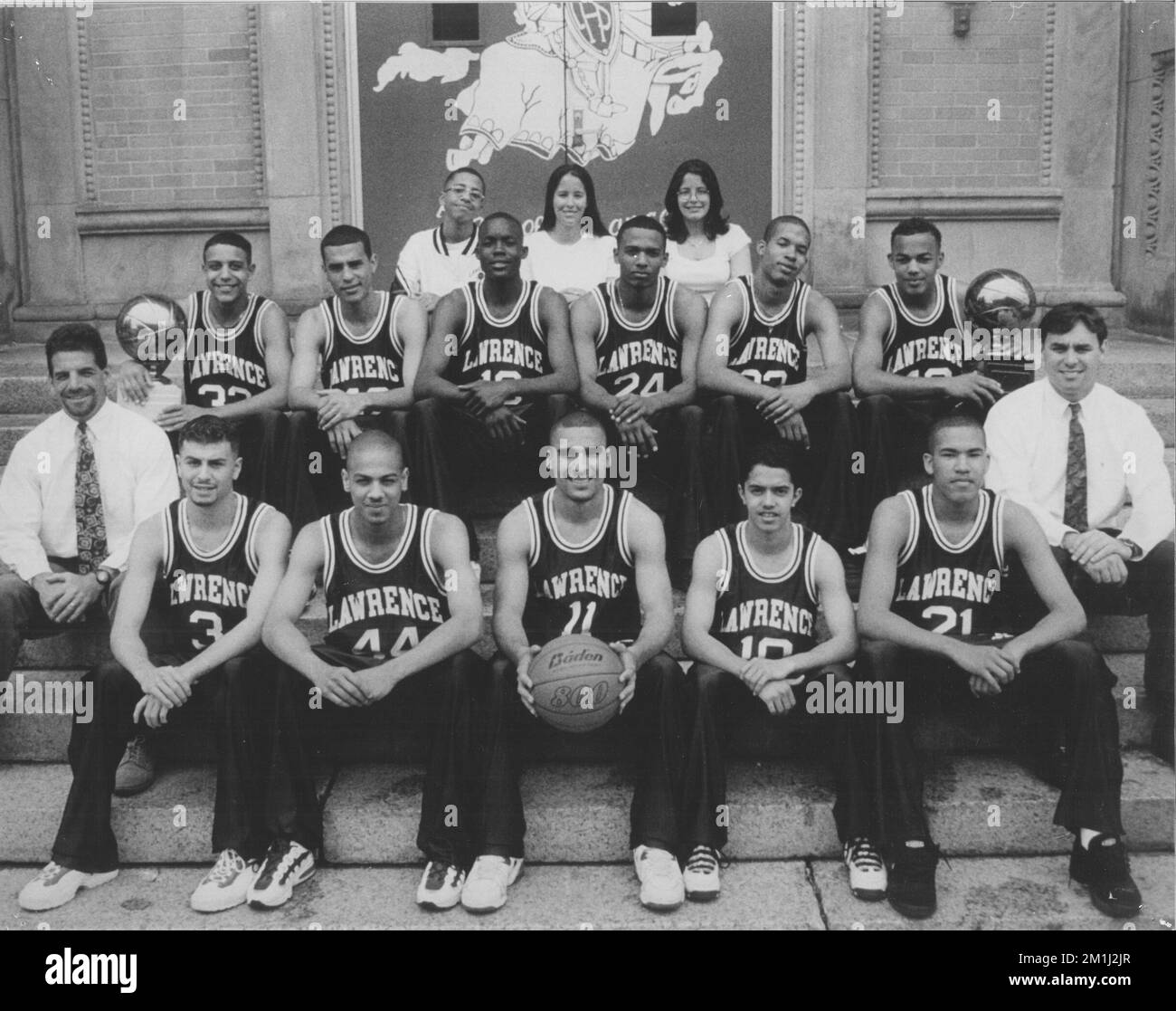1995 Lawrence High School basketball team , Basketball players, Lawrence High School Lawrence, Mass. Stock Photo