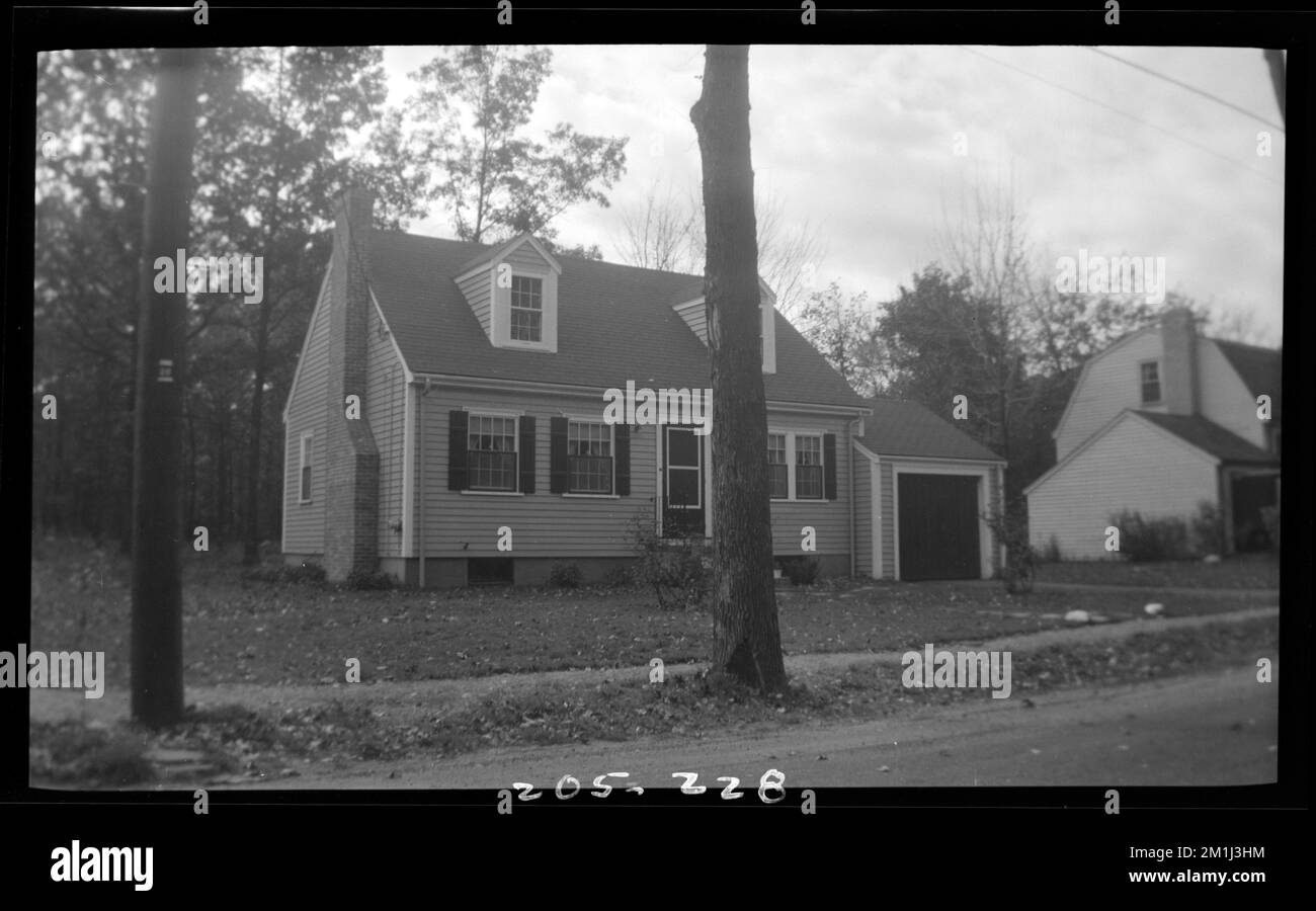 228 Marked Tree Rd , Houses. Needham Building Collection Stock Photo