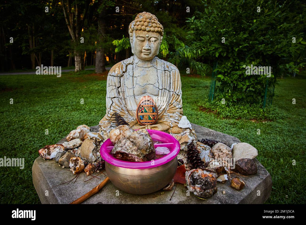Buddha statue for meditation and zen at shrine Stock Photo Alamy