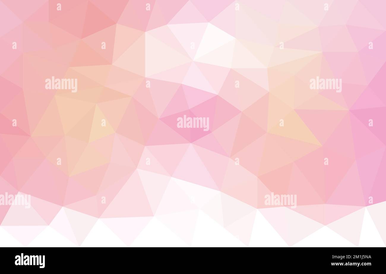 Pastel Pink Triangular Triangulation Polygon Design Background Stock Vector
