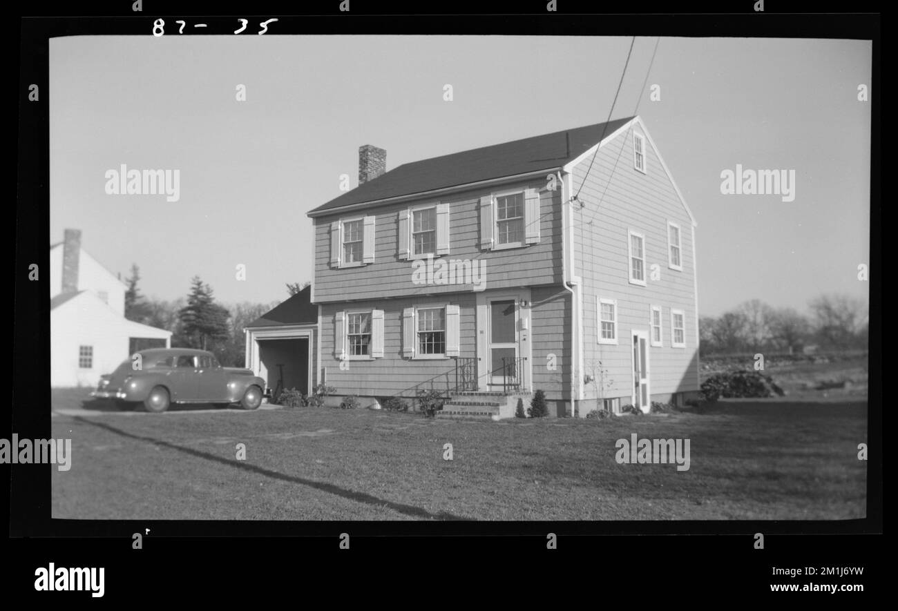 35 Douglas Rd , Houses, Automobiles. Needham Building Collection Stock Photo Alamy