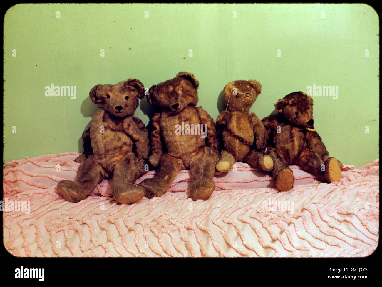 The 4 bears , Teddy bears. Edmund L. Mitchell Collection Stock Photo ...
