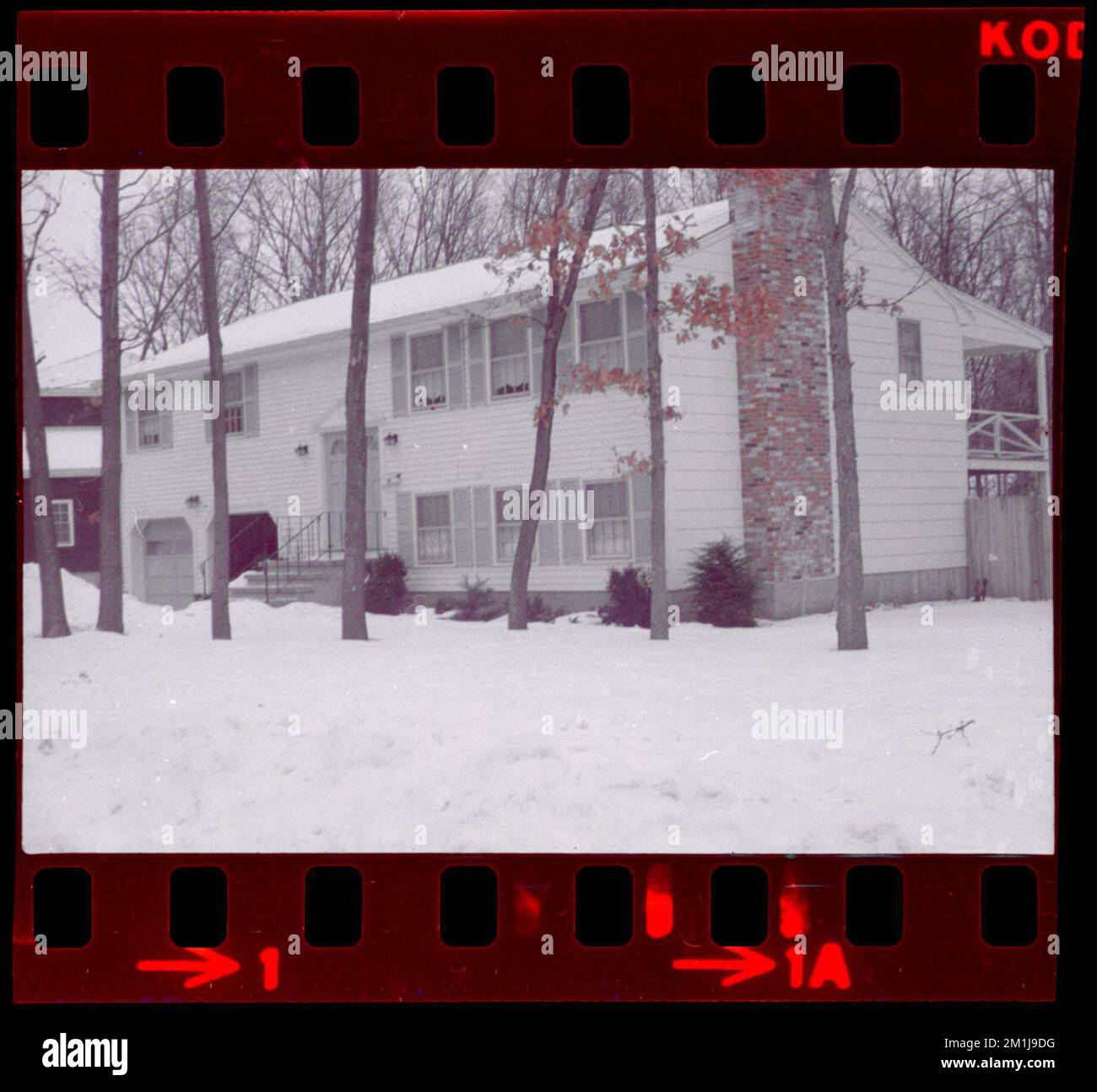 50 Gilbert Road , Houses, Snow, Winter. Needham Building Collection