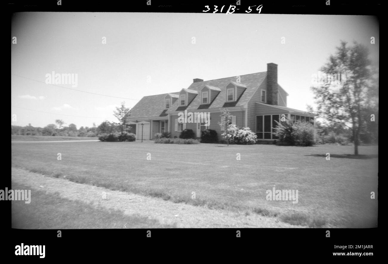 59 Winding River Rd , Houses. Needham Building Collection Stock Photo