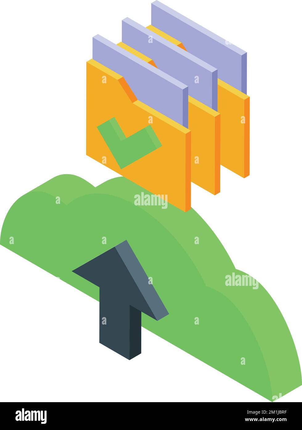 Data folder vpn icon isometric vector. Secure network. Virtual system ...