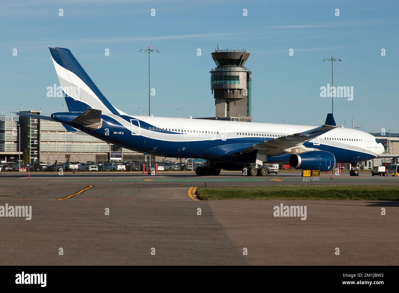 Quebec City, Canada. 24th May, 2022. An Hifly Malta Airbus 330-300 parked at Quebec City airport.Hifly Malta is a Maltese charter airline based at Malta International Airport and a subsidiary of the Portuguese charter airline Hi Fly. (Photo by Fabrizio Gandolfo/SOPA Images/Sipa USA) Credit: Sipa USA/Alamy Live News Stock Photo