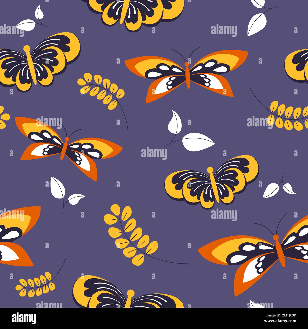 Wild insects, butterflies and flower branches Stock Vector Image & Art ...