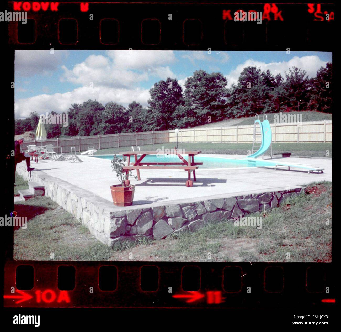 77 Oxbow Rd , Swimming pools. Needham Building Collection Stock Photo