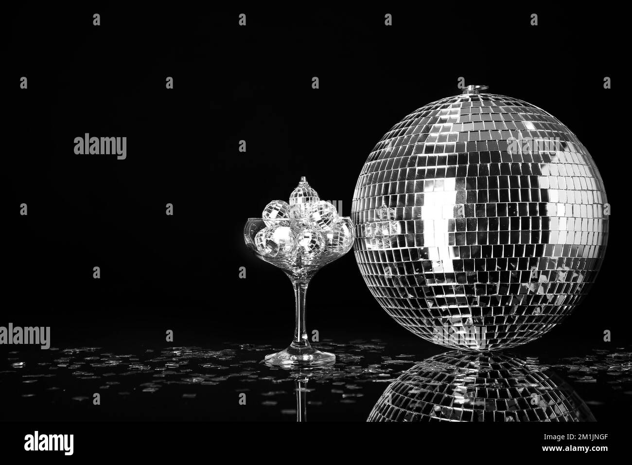 Disco balls background Black and White Stock Photos & Images Alamy