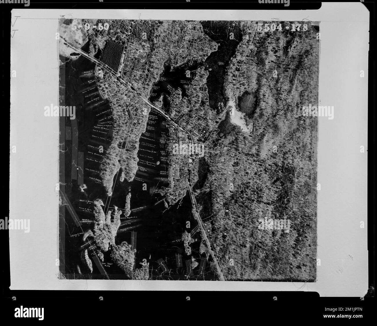 Aerial view of a portion of Hickory Hills Lake , Land subdivision