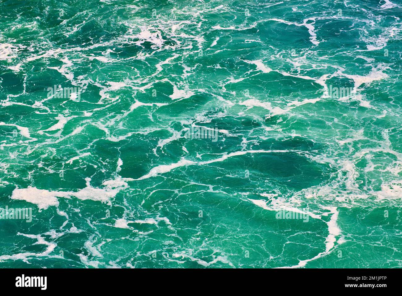 Choppy turquoise waters on the Niagara River Stock Photo