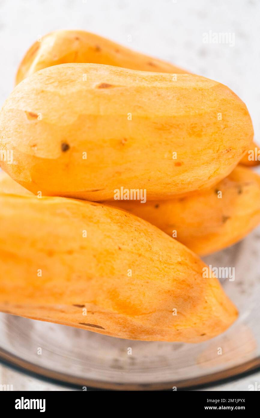 Simple Roasted Sweet Potatoes Stock Photo - Alamy