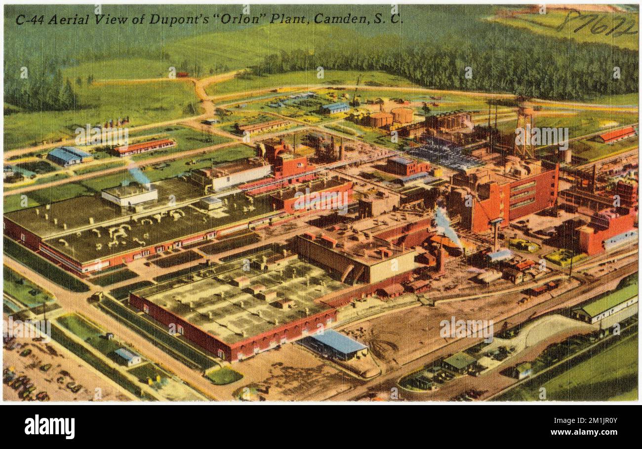 Aerial view of Dupont's 'Orlon' Plant, Camden, S. C. , Industrial
