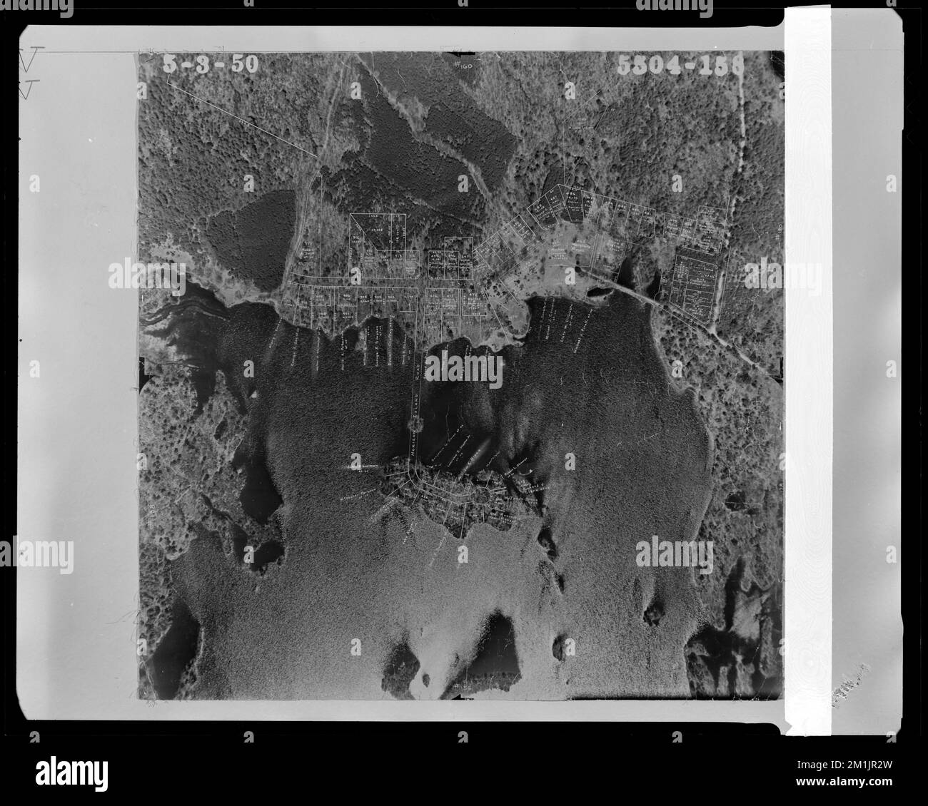 Aerial view of Horizon Island Road, Island Road and and the northern