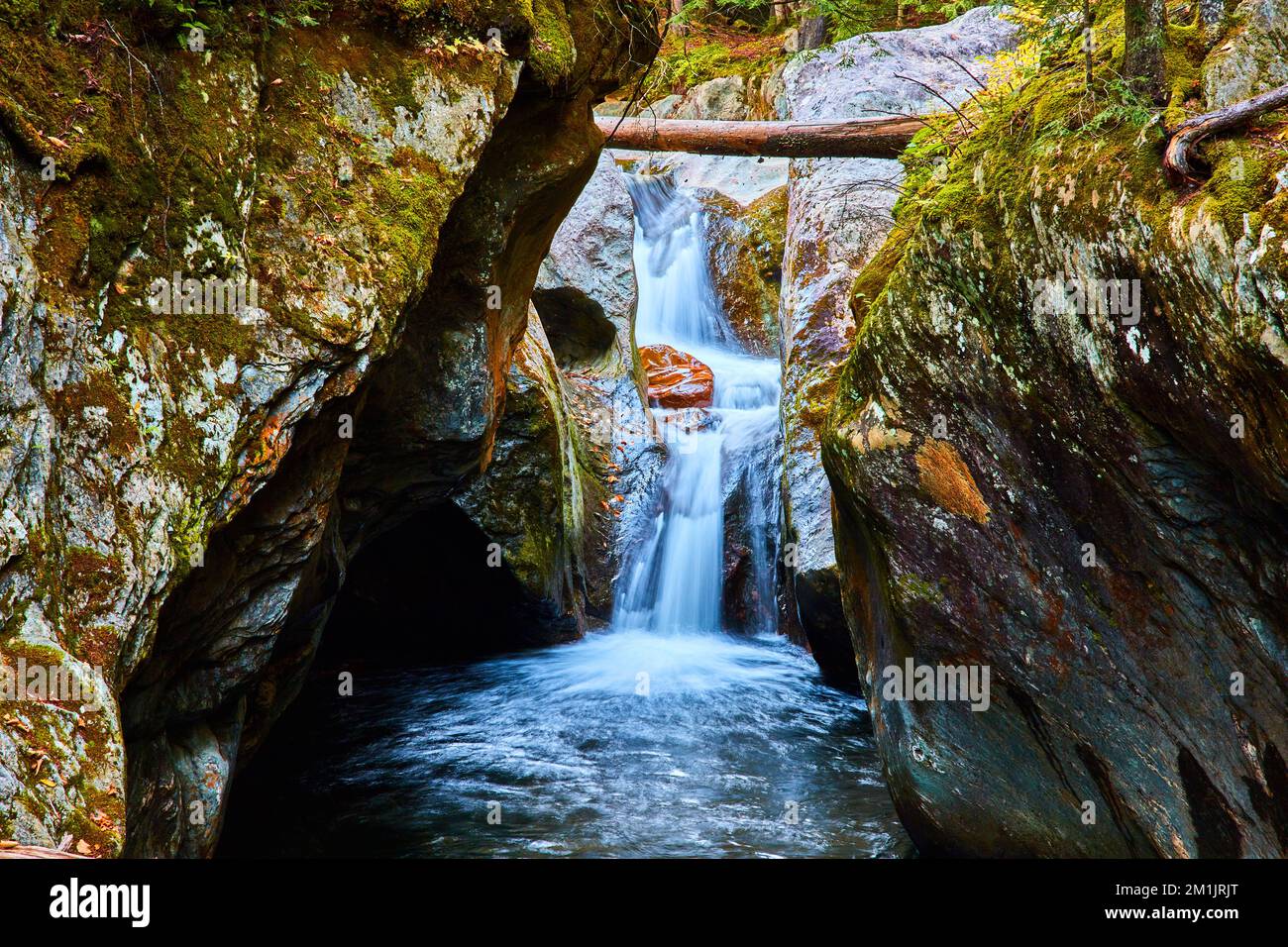 Waterfall raging down mountain in hi-res stock photography and images ...