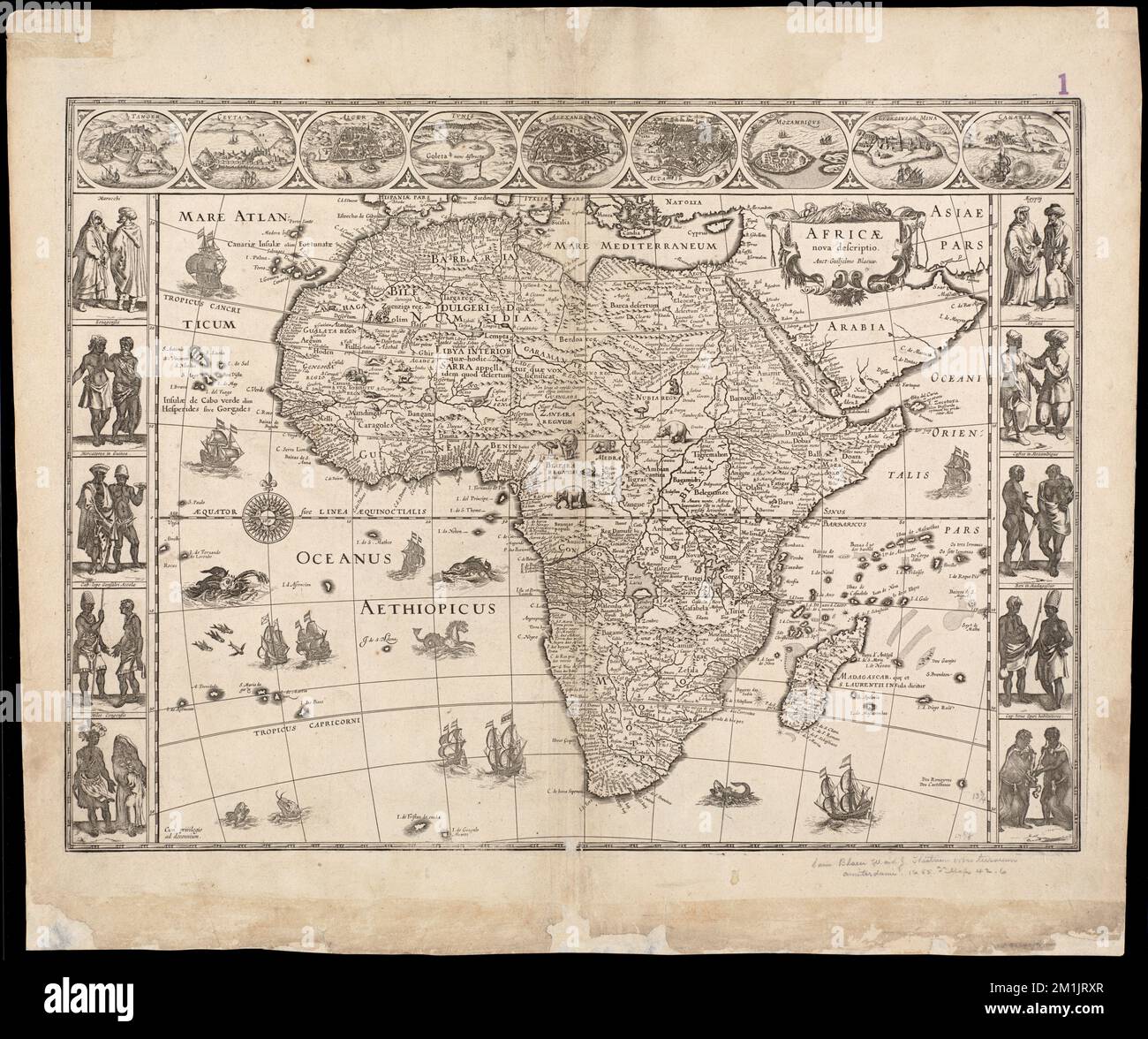 Africae nova descriptio Africa - Africae Nova Descriptio Africa Maps Early Works To 1800 Norman B Leventhal Map Center Collection 2M1JRXR 