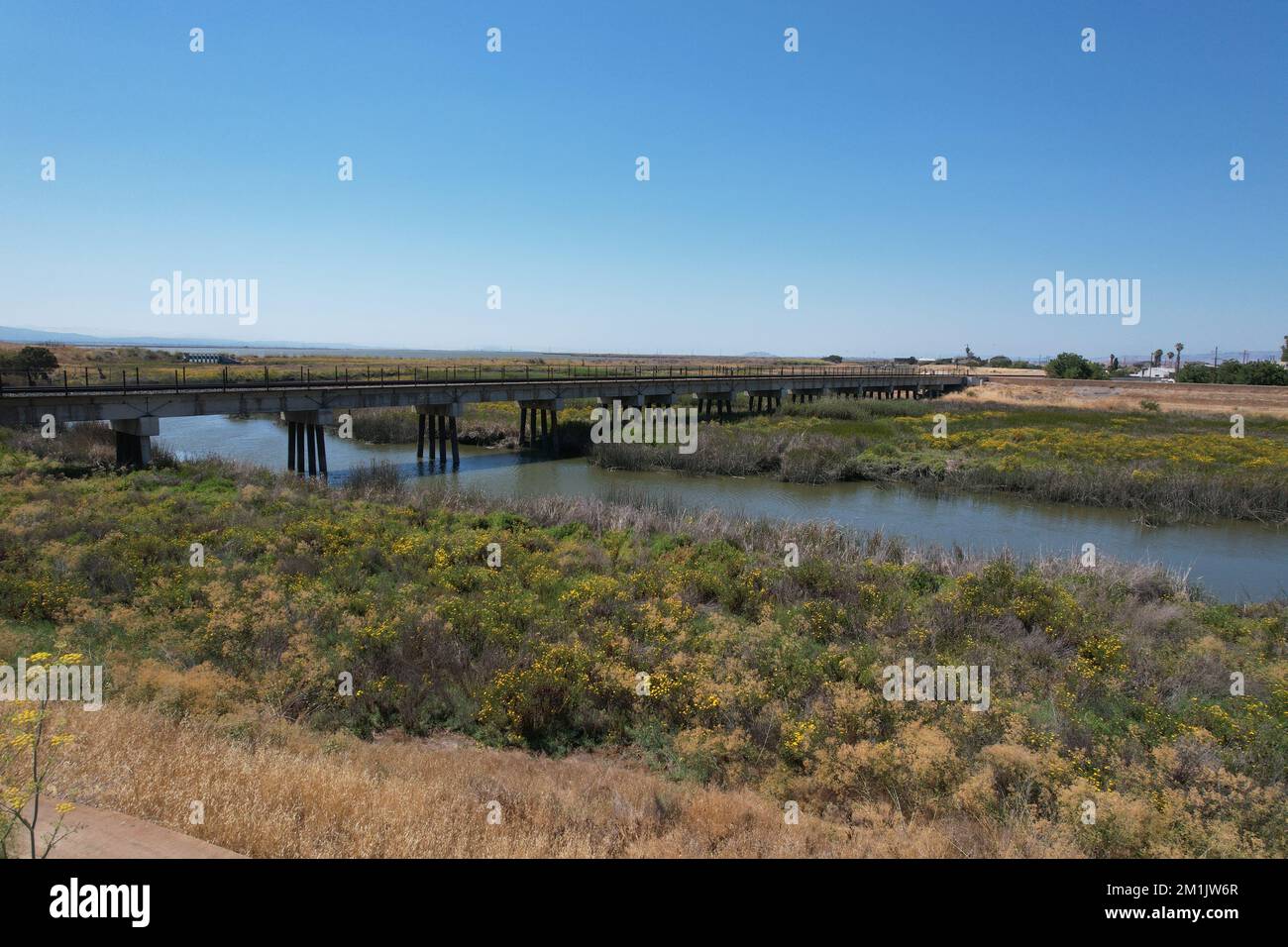 Photos of Marshes and streams in Alviso, California, Stock Photo