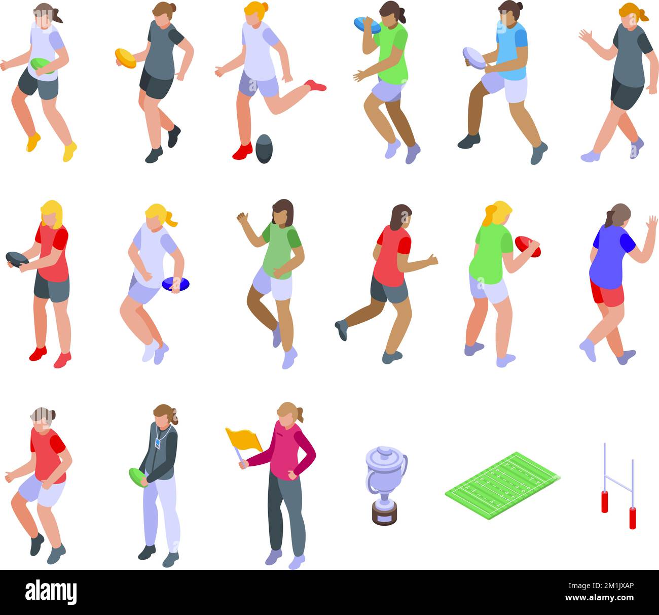 Rugby teenager girl Stock Vector Images - Alamy