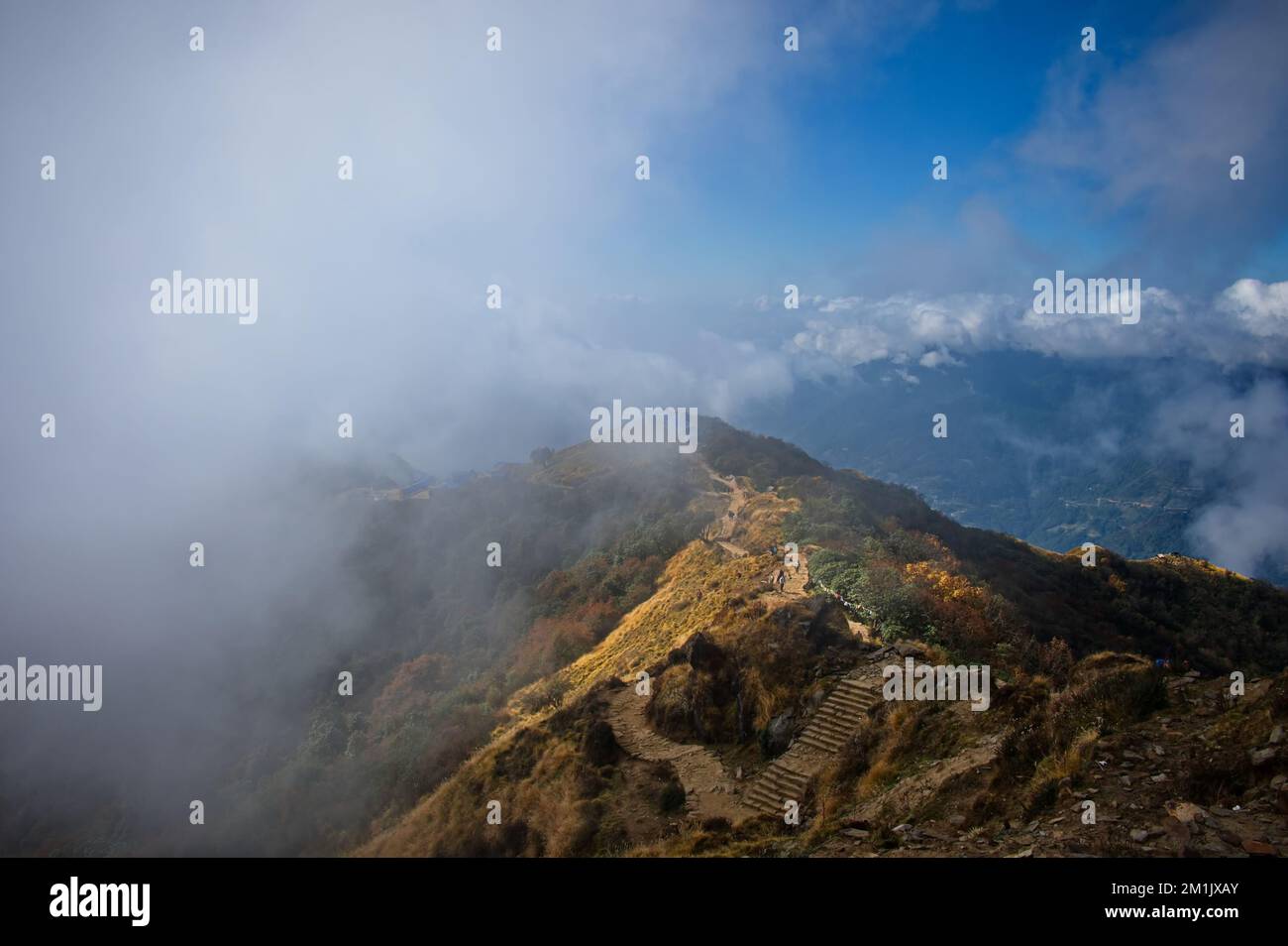 Aerial view of ridge in Annapurna massif, Nepal Stock Photo - Alamy
