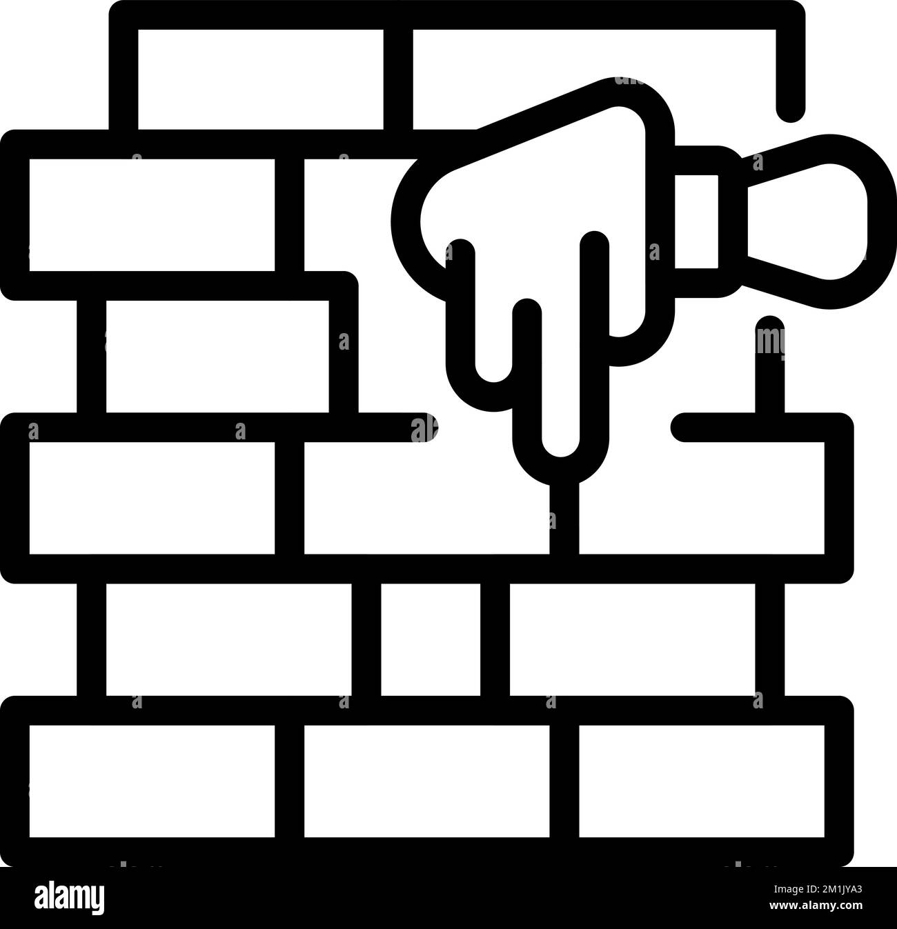 Building wall icon outline vector. Bank money. Support grant Stock