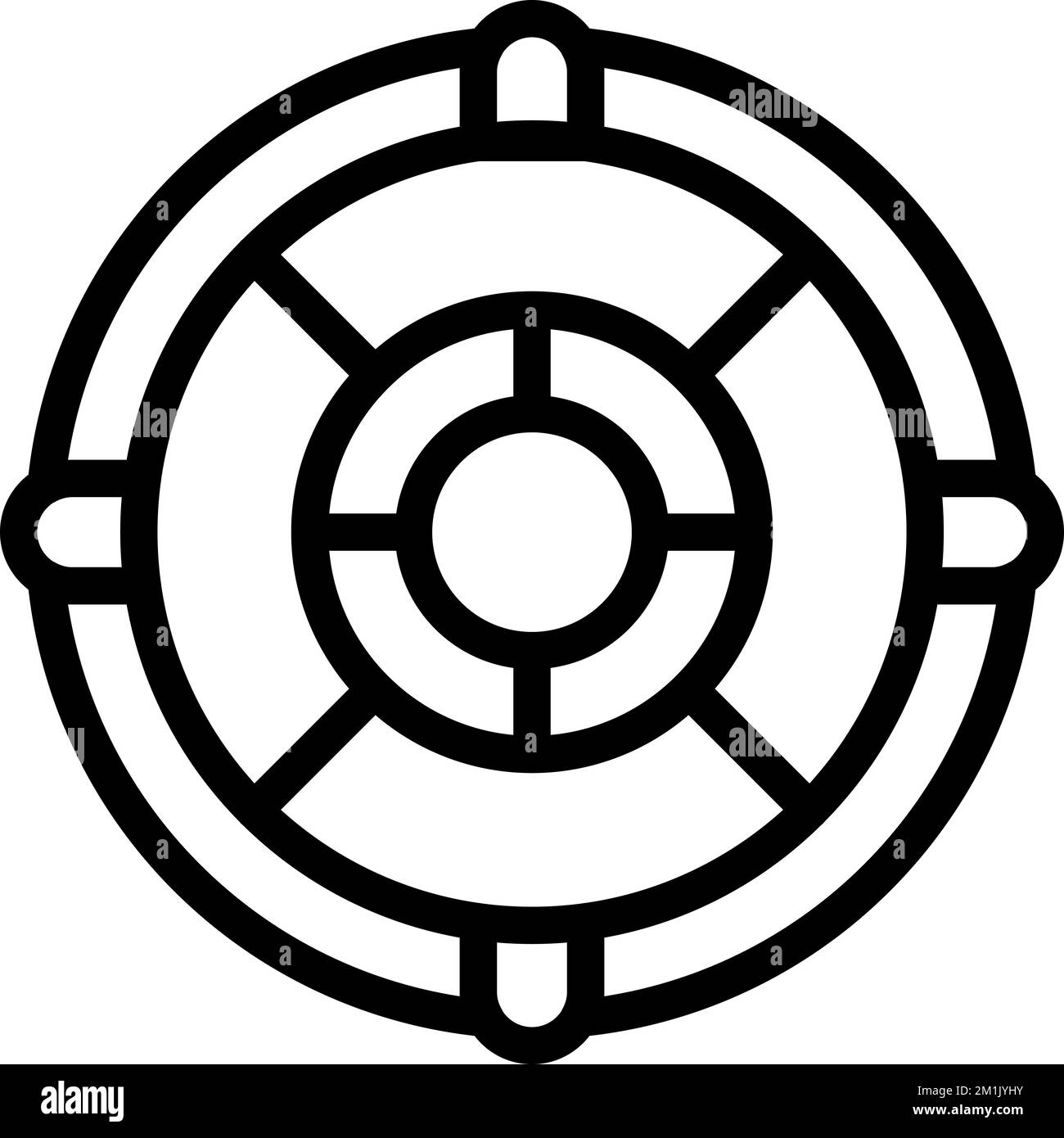Life buoy icon outline vector. Water ski. Sport summer Stock Vector
