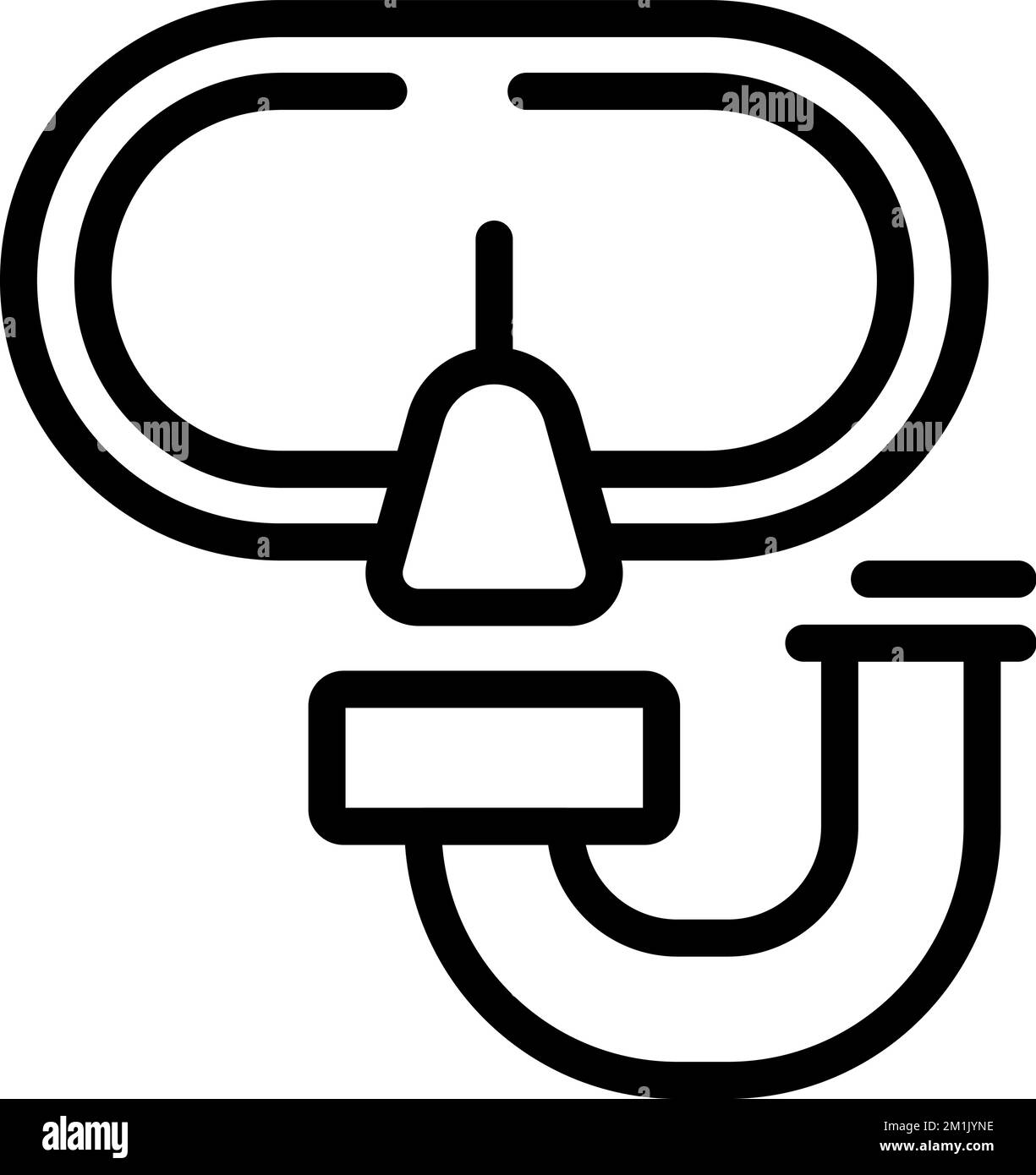 Diving mask icon outline vector. Summer vacation. Water ski Stock