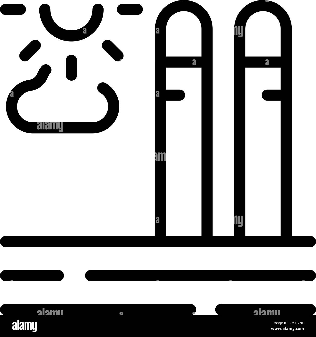 Summer port icon outline vector. Sport sea. Adventure travel Stock