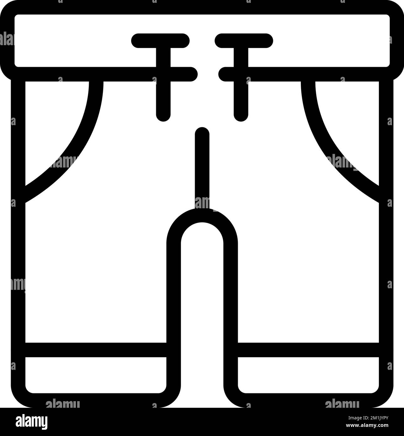 Swim shorts icon outline vector. Sport summer. Water ski Stock Vector