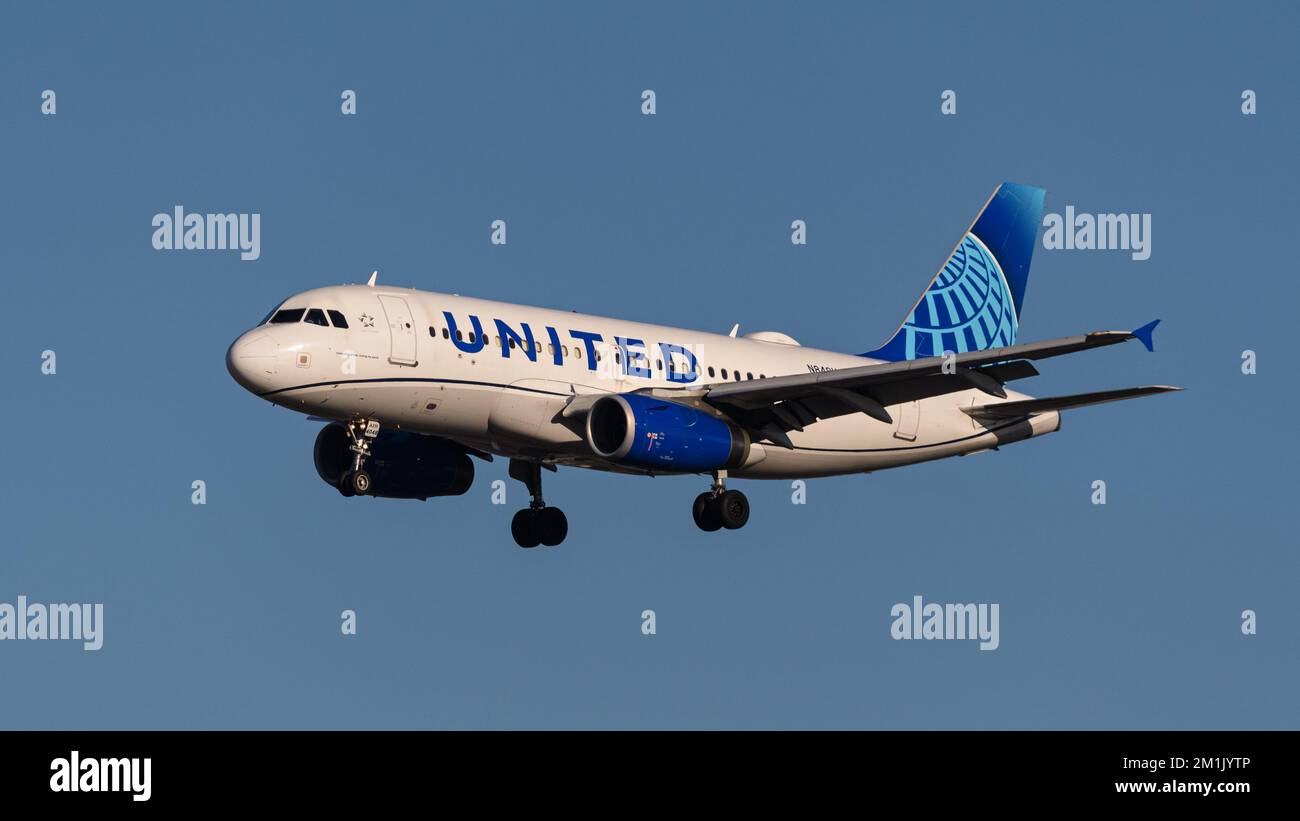 Richmond, British Columbia, Canada. 12th Dec, 2022. A United Airlines