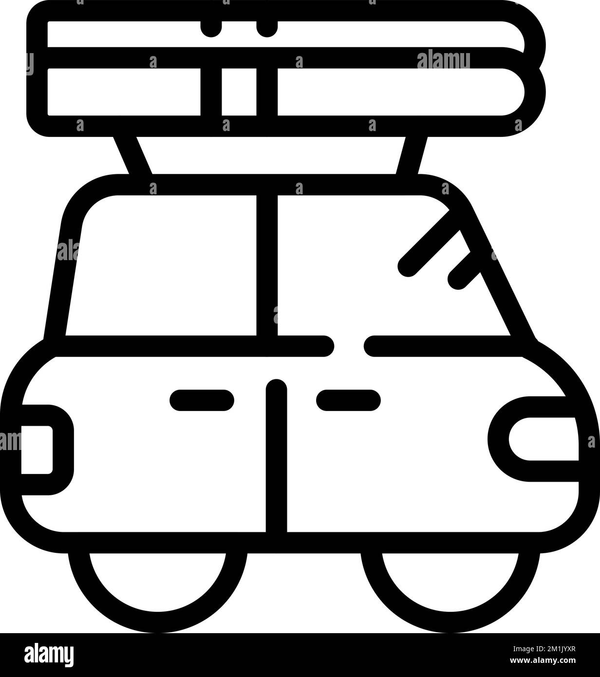 Surfer bus icon outline vector. Water ski. Beach sport Stock Vector