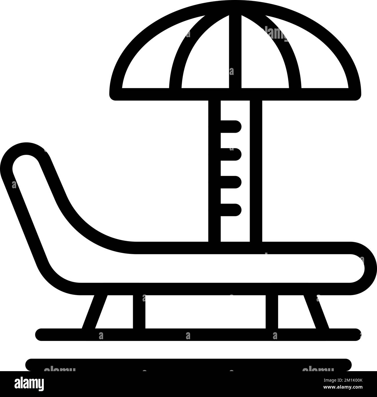 Beach bench icon outline vector. Water ski. People summer Stock Vector