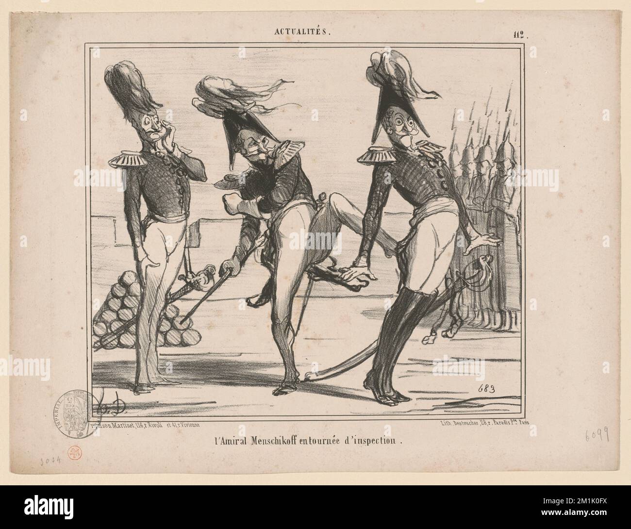 L&amp;#39;Amiral Menschikoff en tournée d&amp;#39;inspection , Princes, Admirals ...