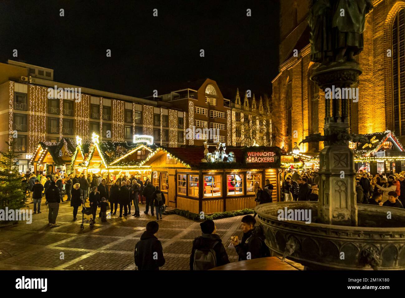 Christmas Market hanover Stock Photo Alamy