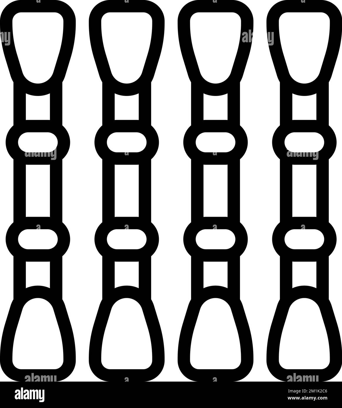 Modern cotton swab icon outline vector. Wood sterile. Makeup cotton