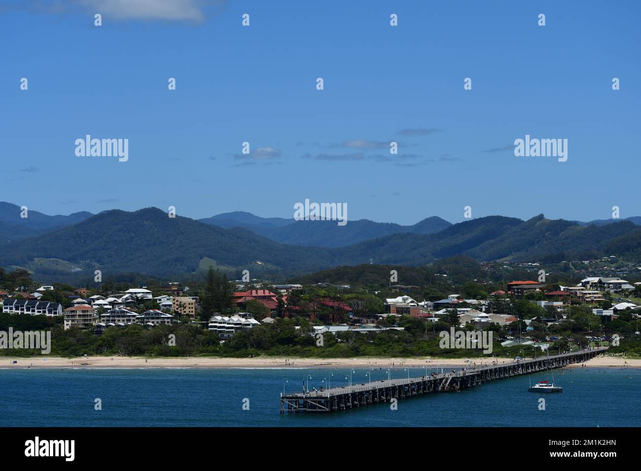 Coffs Harbour from Muttonbird Island A grand vista of Marina, Sea