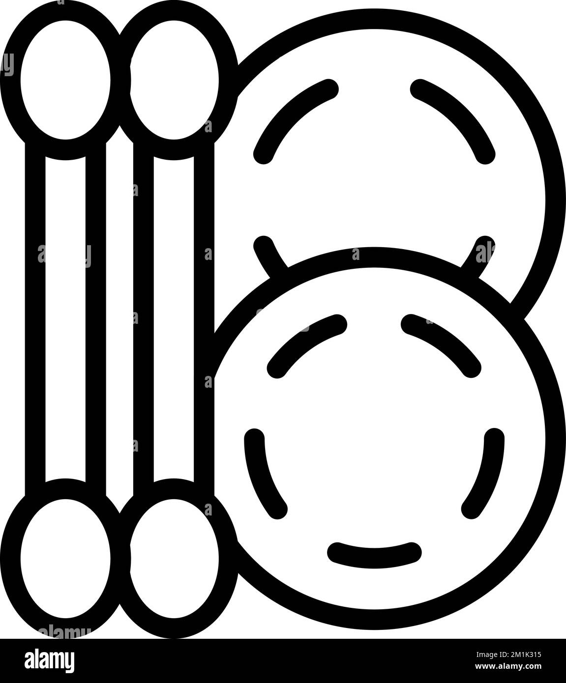 Sterile swab icon outline vector. Cotton ear. Makeup care Stock Vector ...