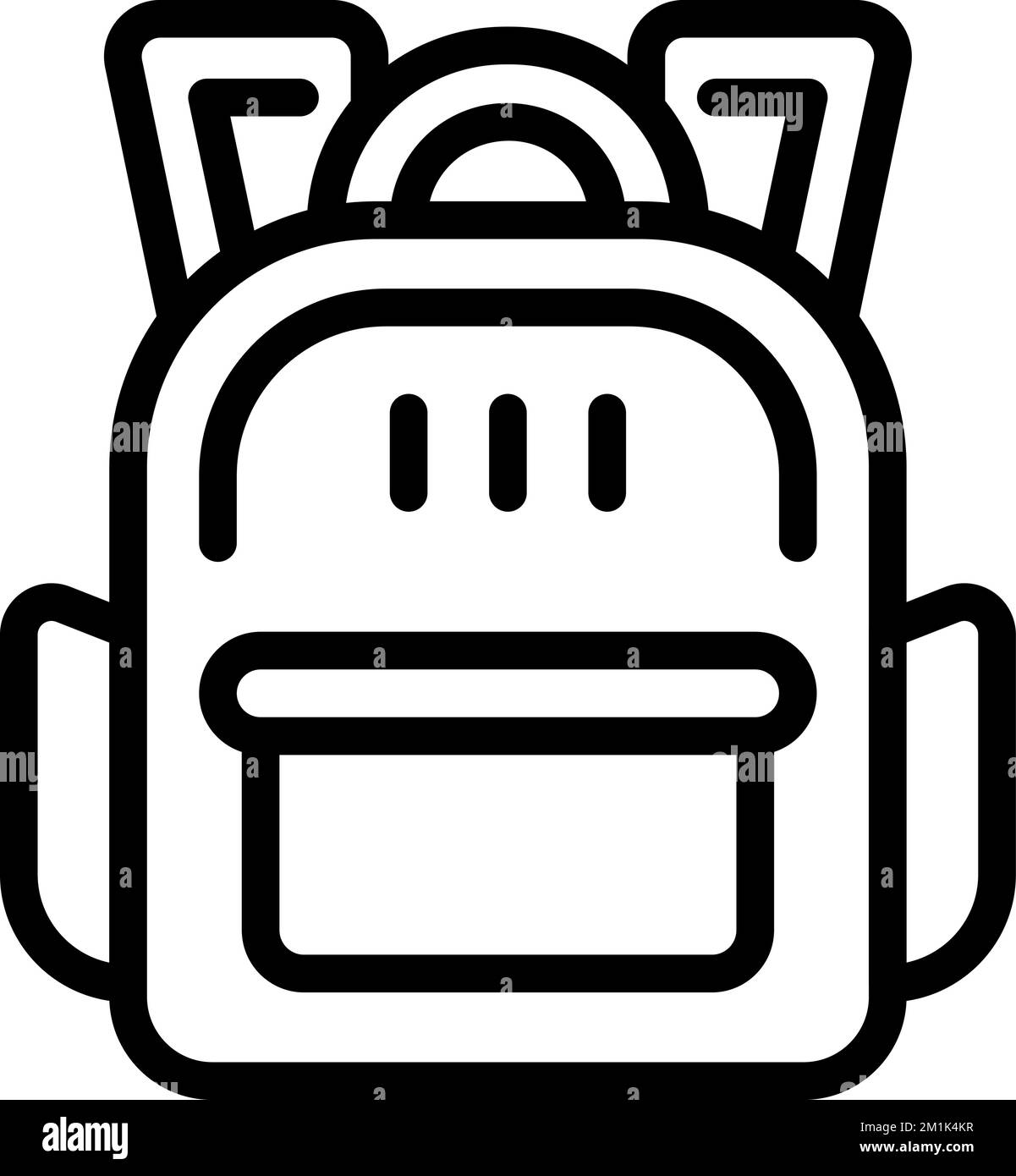 School backpack icon outline vector. Safety child. Safe return Stock